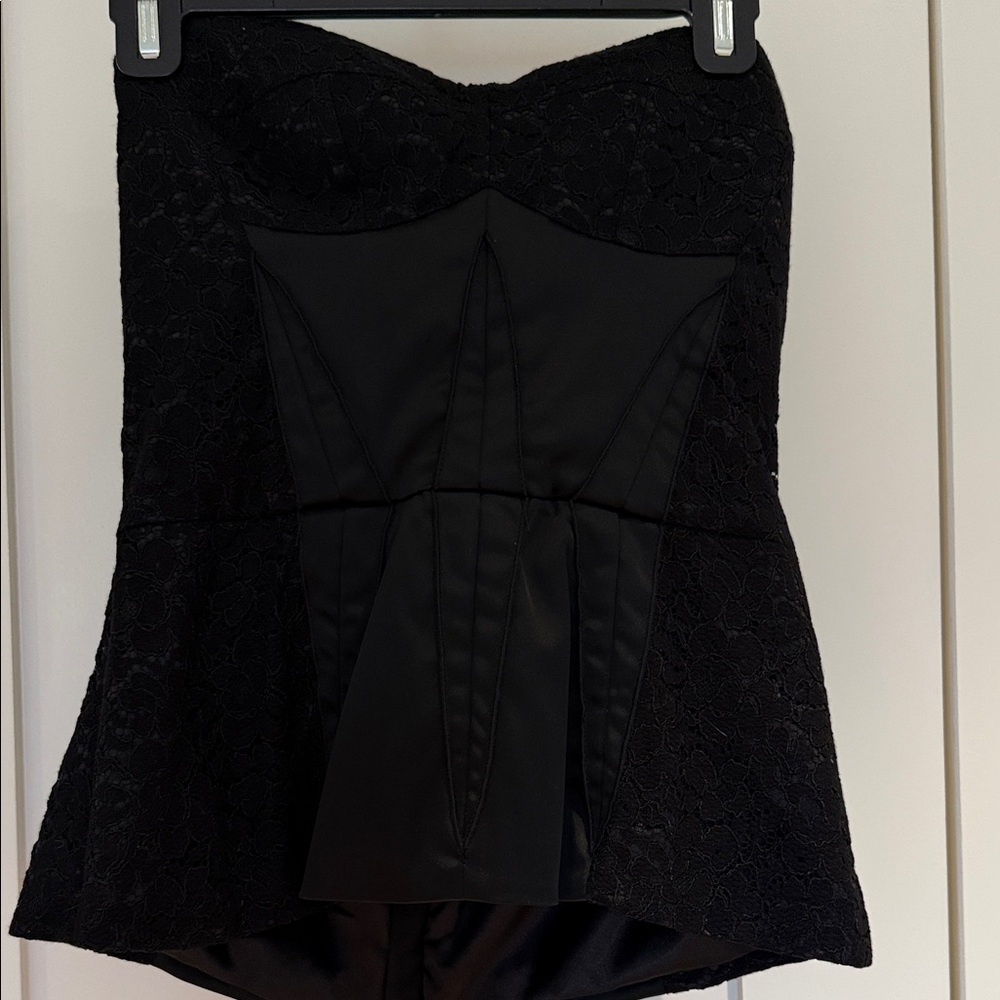 Never worn Black bustier Strapless Top